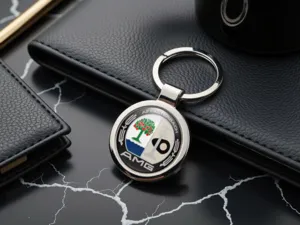 Mercedes Porte-clés Homme Acier Inox Épuré